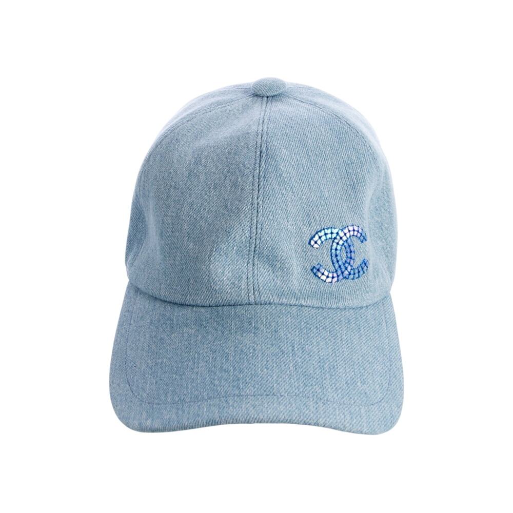 Chanel Interlocking CC Blue Denim Baseball Cap One size - Picture 1 of 2